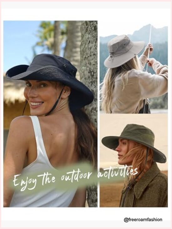 Sun Hat with Ponytail Hole Wide Brim UPF 80+ Foldable Bucket Hat Outdoor Hiking main image 7